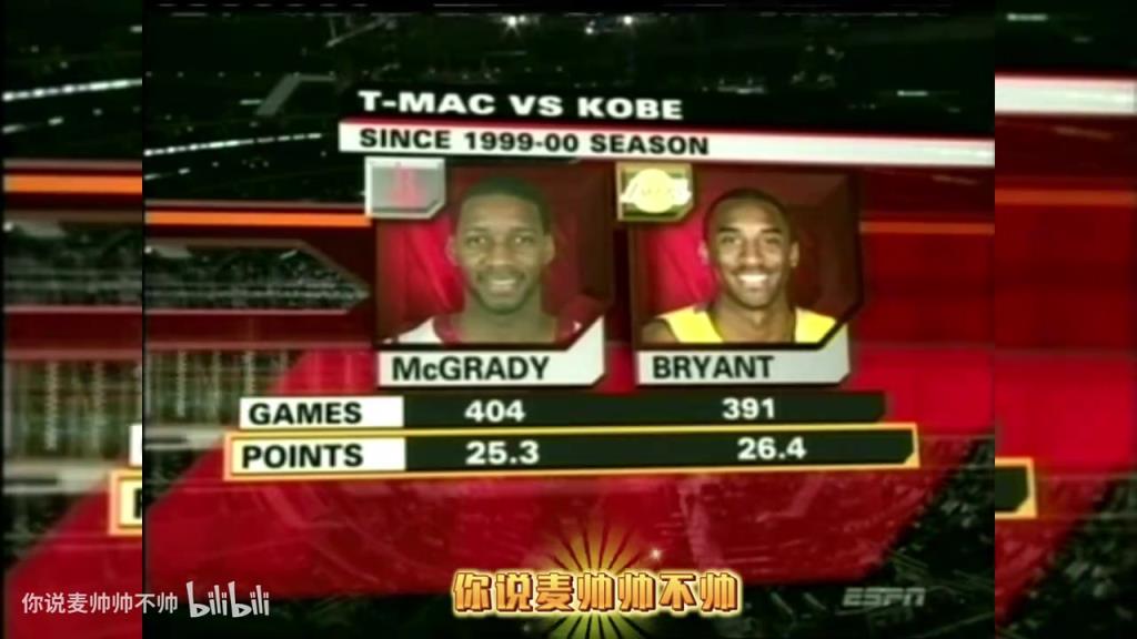 兩大王牌！07年火箭湖人賽前，轉(zhuǎn)播商放上了科比和麥迪的對(duì)比！